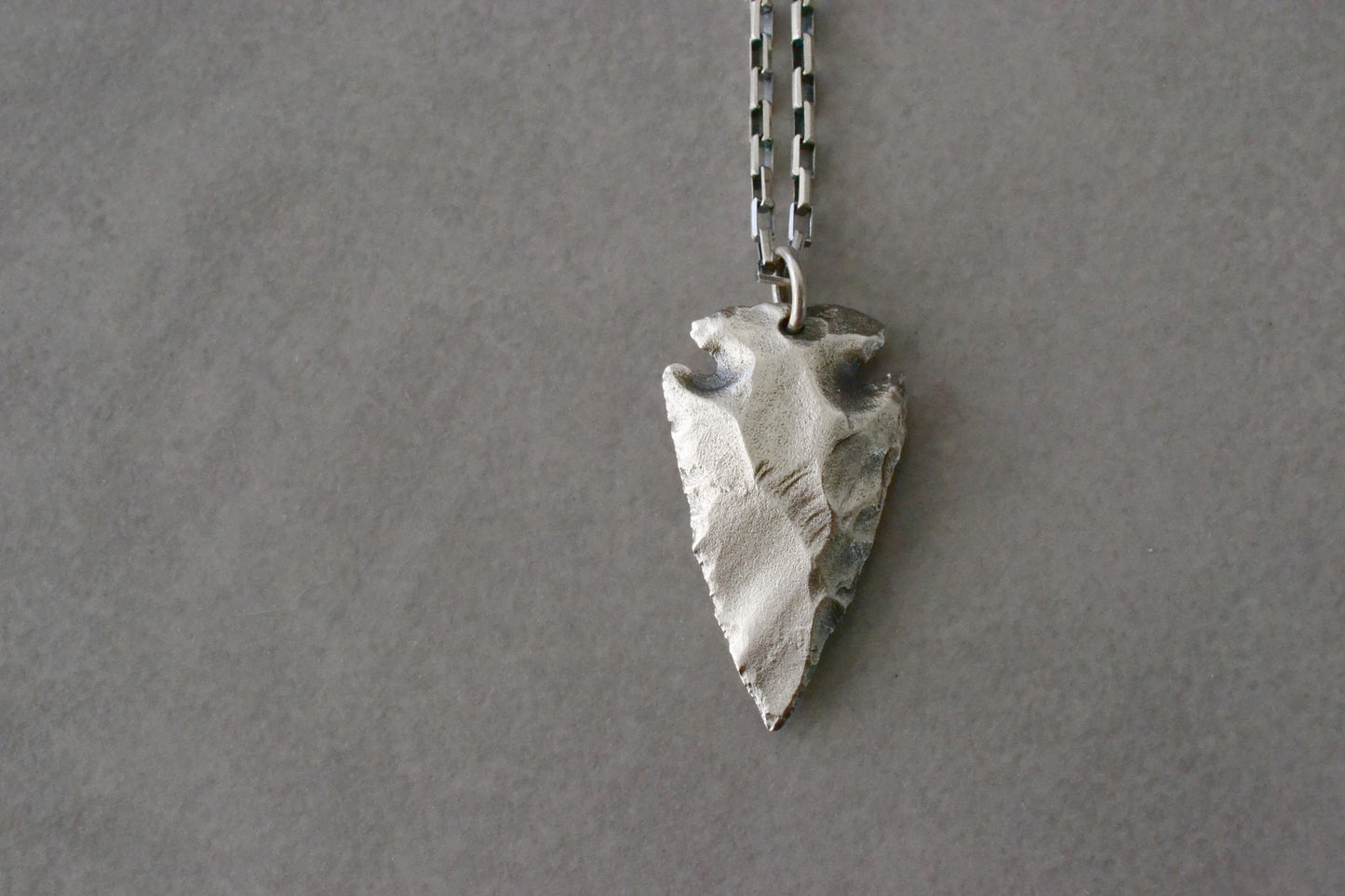 --Arha--Arrowhead Necklace, Solid 925 Silver Arrow Necklace, Sterling Silver Dagger Spike Mens Necklace Jewelry