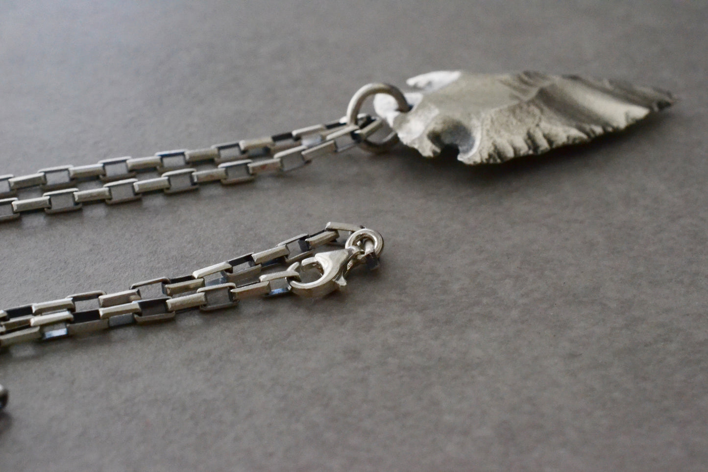 --Arha--Arrowhead Necklace, Solid 925 Silver Arrow Necklace, Sterling Silver Dagger Spike Mens Necklace Jewelry