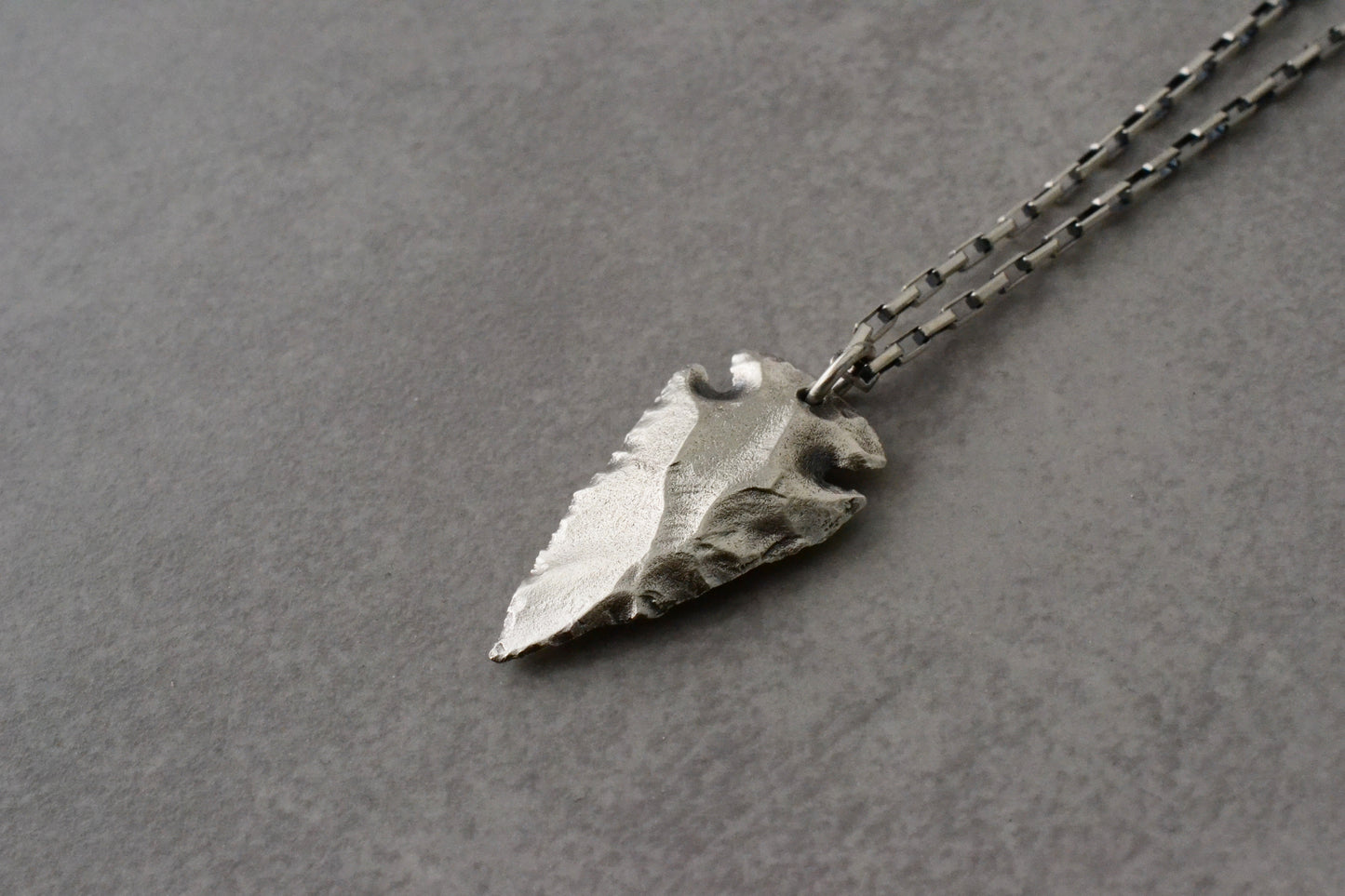 --Arha--Arrowhead Necklace, Solid 925 Silver Arrow Necklace, Sterling Silver Dagger Spike Mens Necklace Jewelry