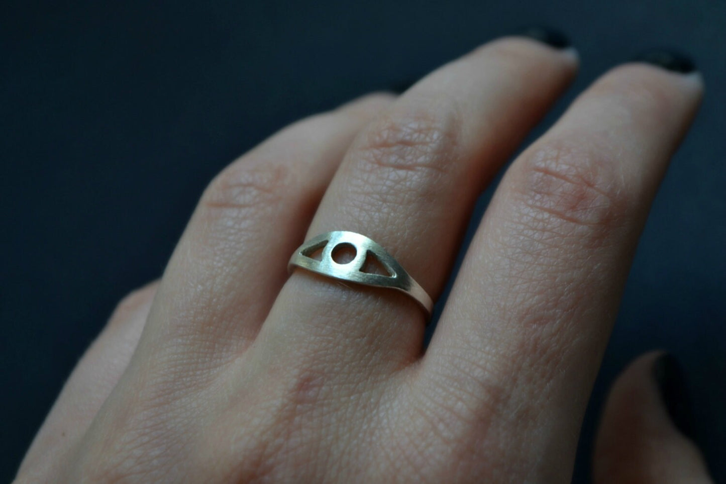 All Seeing Eye Ring, Gold Evil Eye Ring, Protective Eye Ring, Evil Eye Jewelry, Stacking Good Luck Chevalier Ring