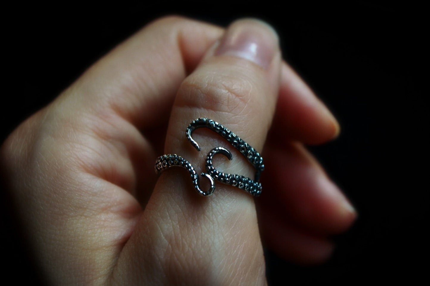 Sterling Silver Octopus Ring, Tentacle Ring, Kraken Ring, Octopus Jewelry, Statement Wrap Ring, Pirate Ring Jewelry