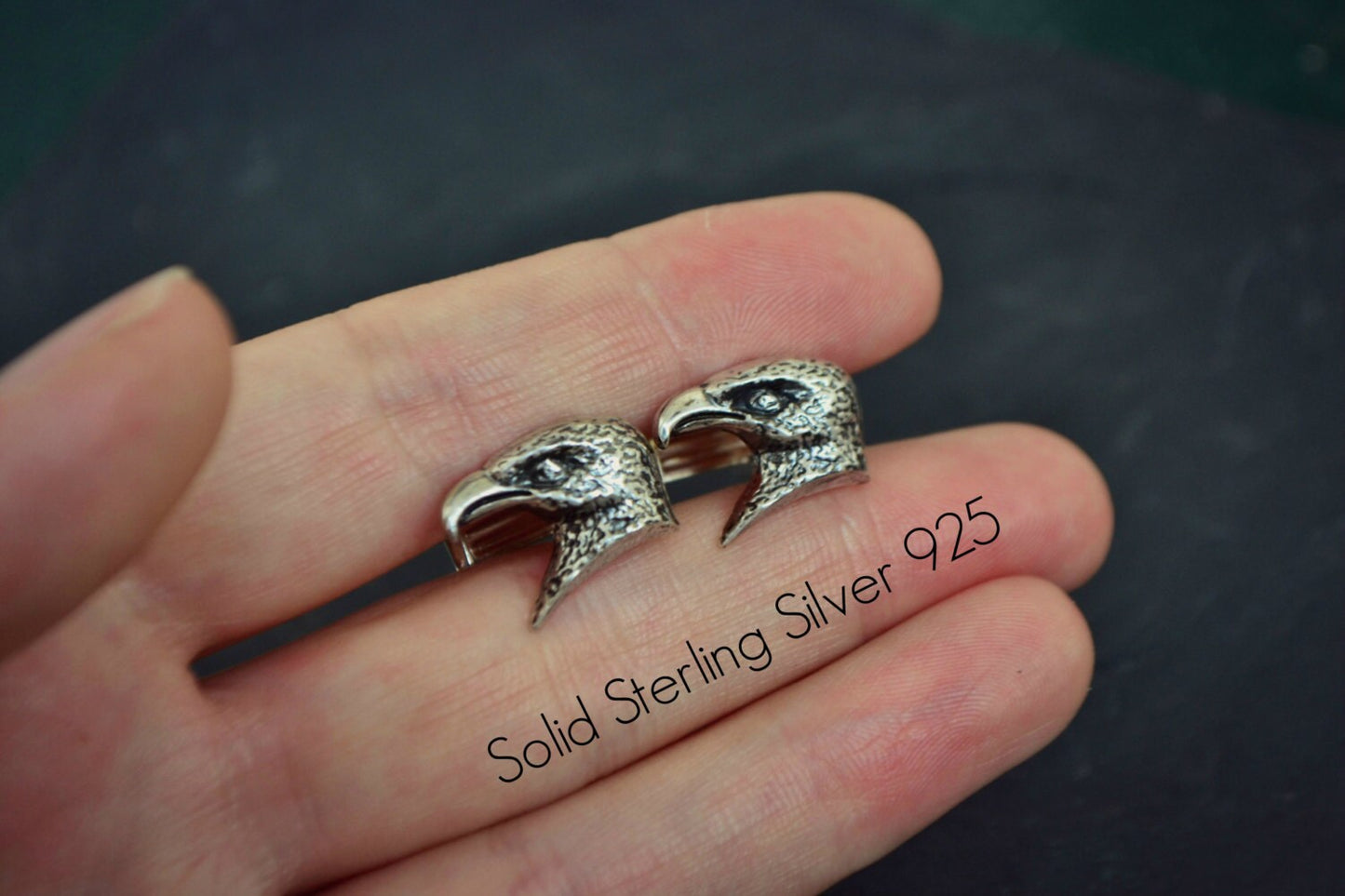 Wedding Cufflinks Groom Eagle Cufflinks Sterling Silver Anniversary Gift for Men