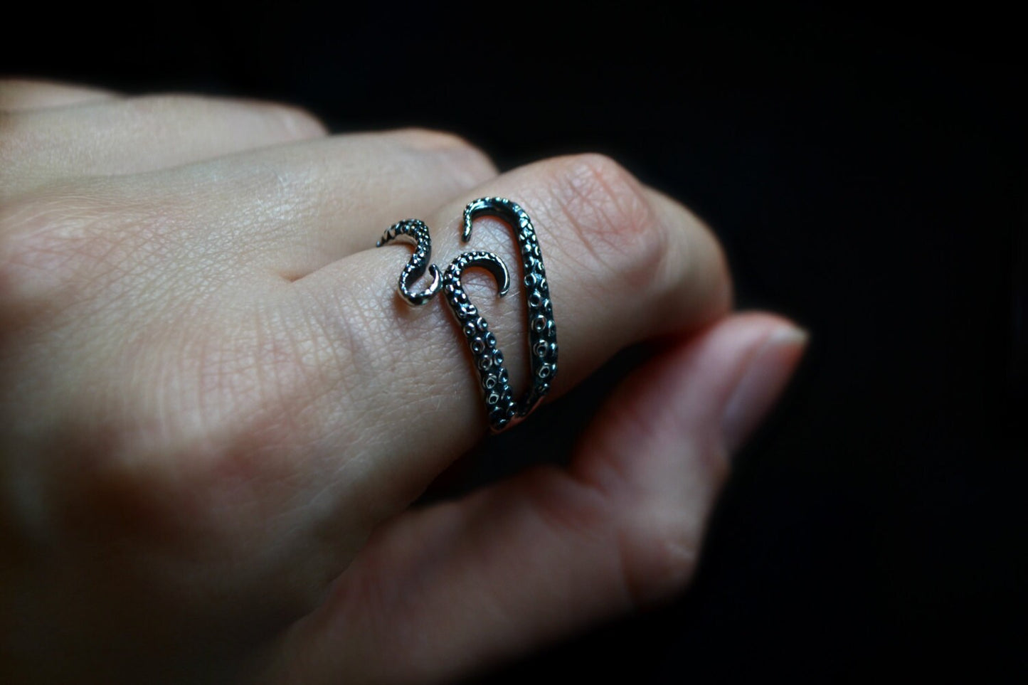 Sterling Silver Octopus Ring, Tentacle Ring, Kraken Ring, Octopus Jewelry, Statement Wrap Ring, Pirate Ring Jewelry