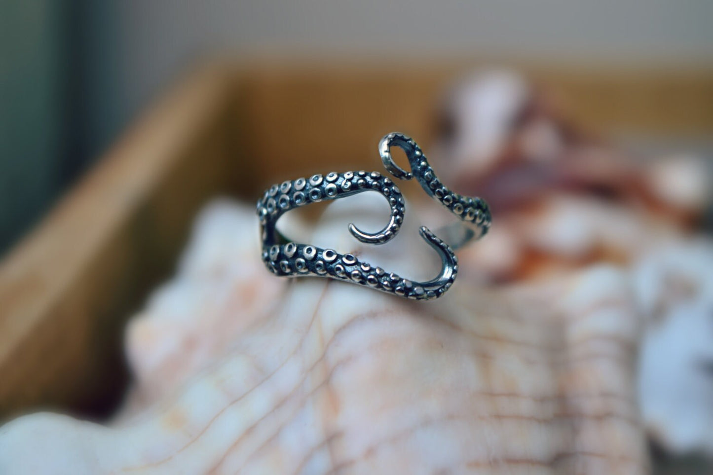 Sterling Silver Octopus Ring, Tentacle Ring, Kraken Ring, Octopus Jewelry, Statement Wrap Ring, Pirate Ring Jewelry