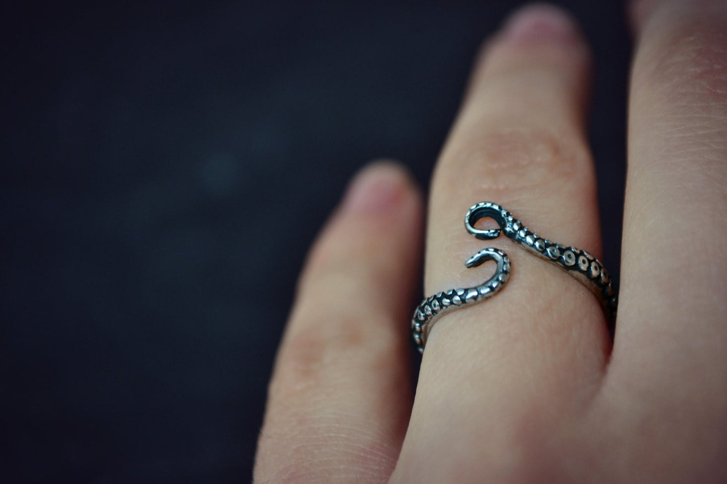 Octopus Tentacle Ring Sterling Silver Pirate Ring Jewelry Kraken Ring Ocean Sea Monster Steampunk Ring