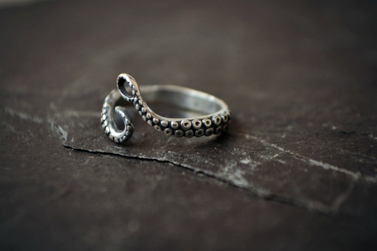 Octopus Tentacle Ring Sterling Silver Pirate Ring Jewelry Kraken Ring Ocean Sea Monster Steampunk Ring