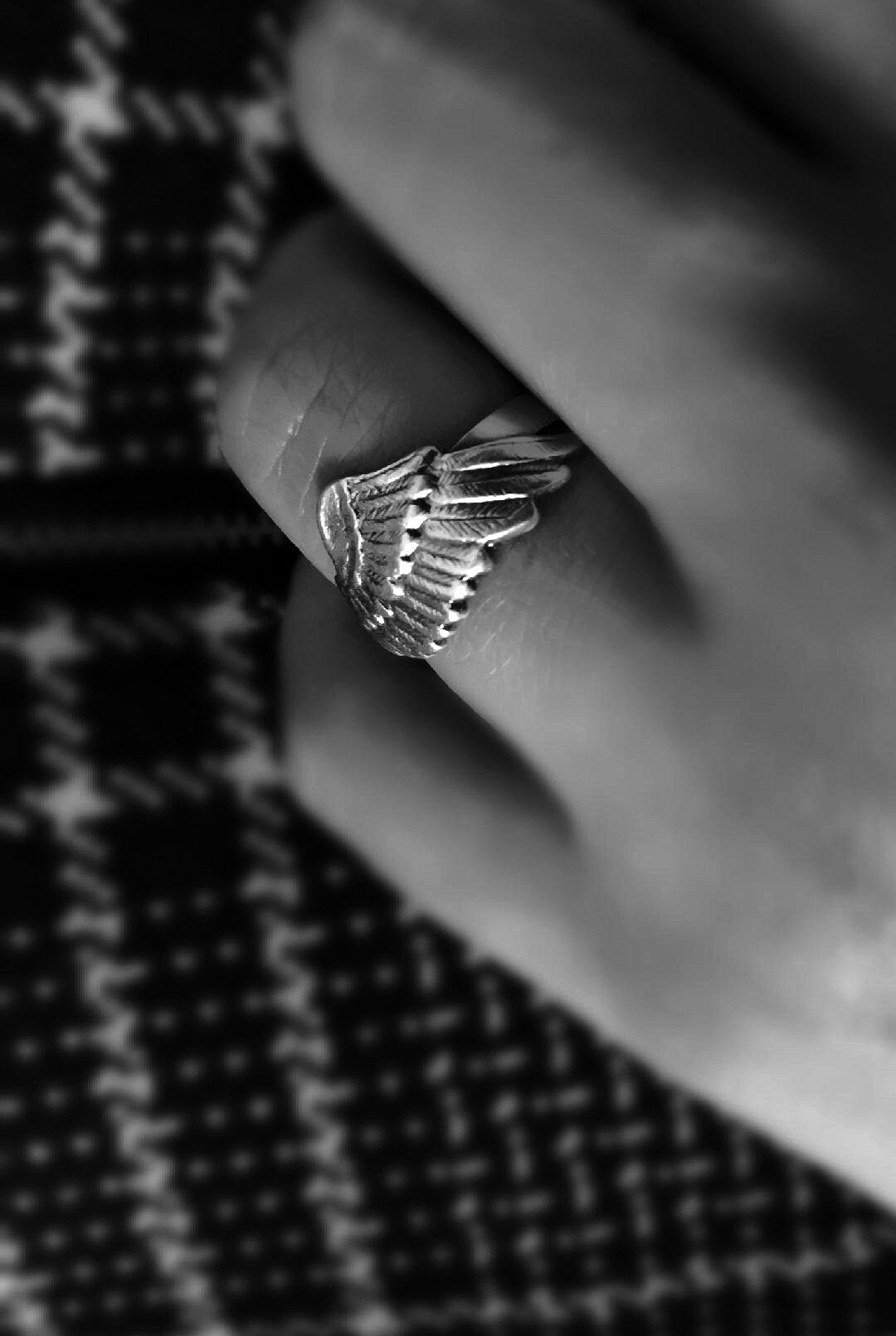 Angel Wing Ring Sterling Silver Memorial Jewelry Christmas Gift