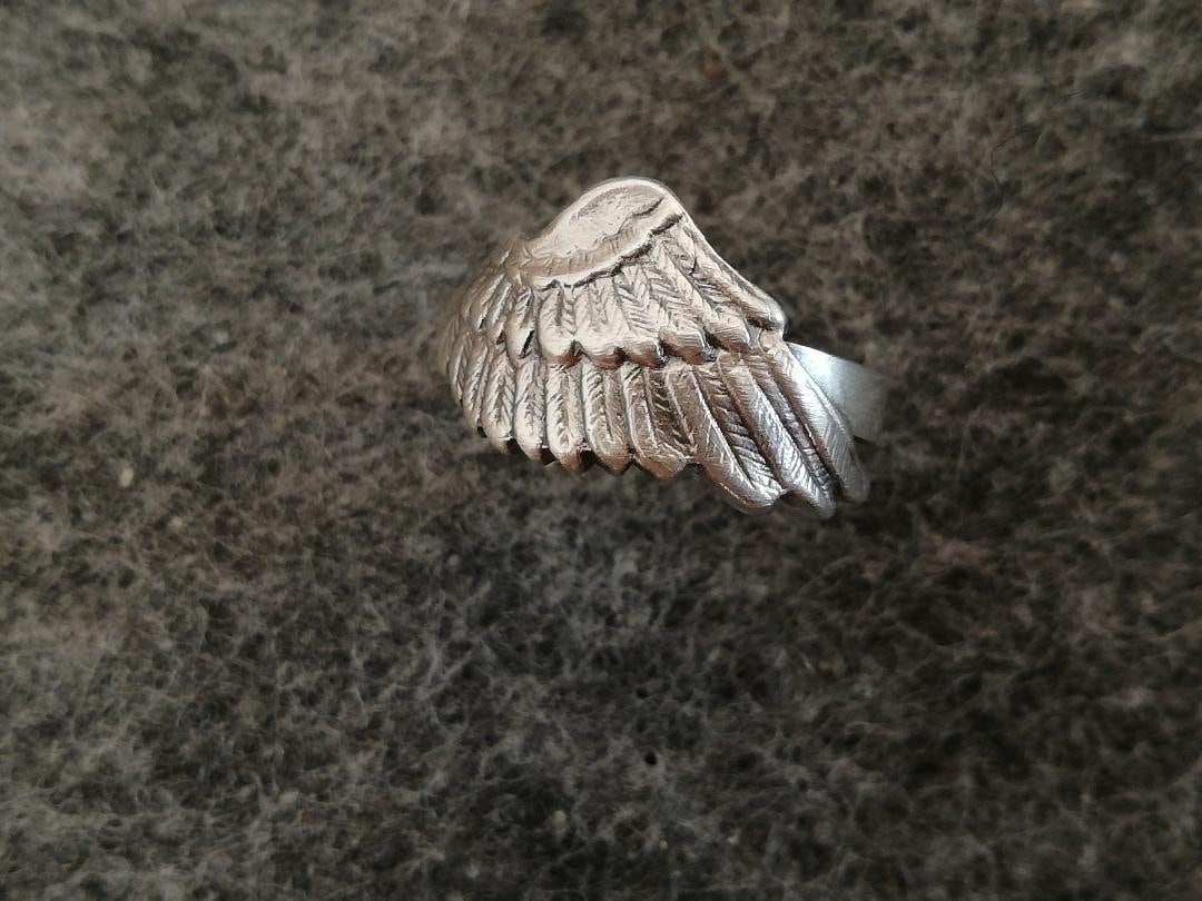 Angel Wing Ring Sterling Silver Memorial Jewelry Christmas Gift