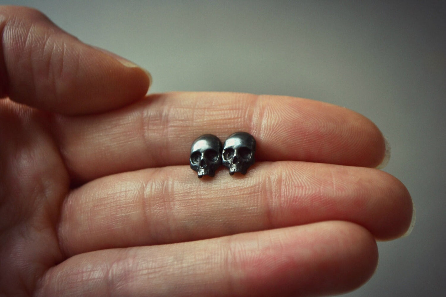 Gothic Skull Earrings Mens Jewelry Skull Skeleton Stud Earrings Biker Goth Punk Jewelry