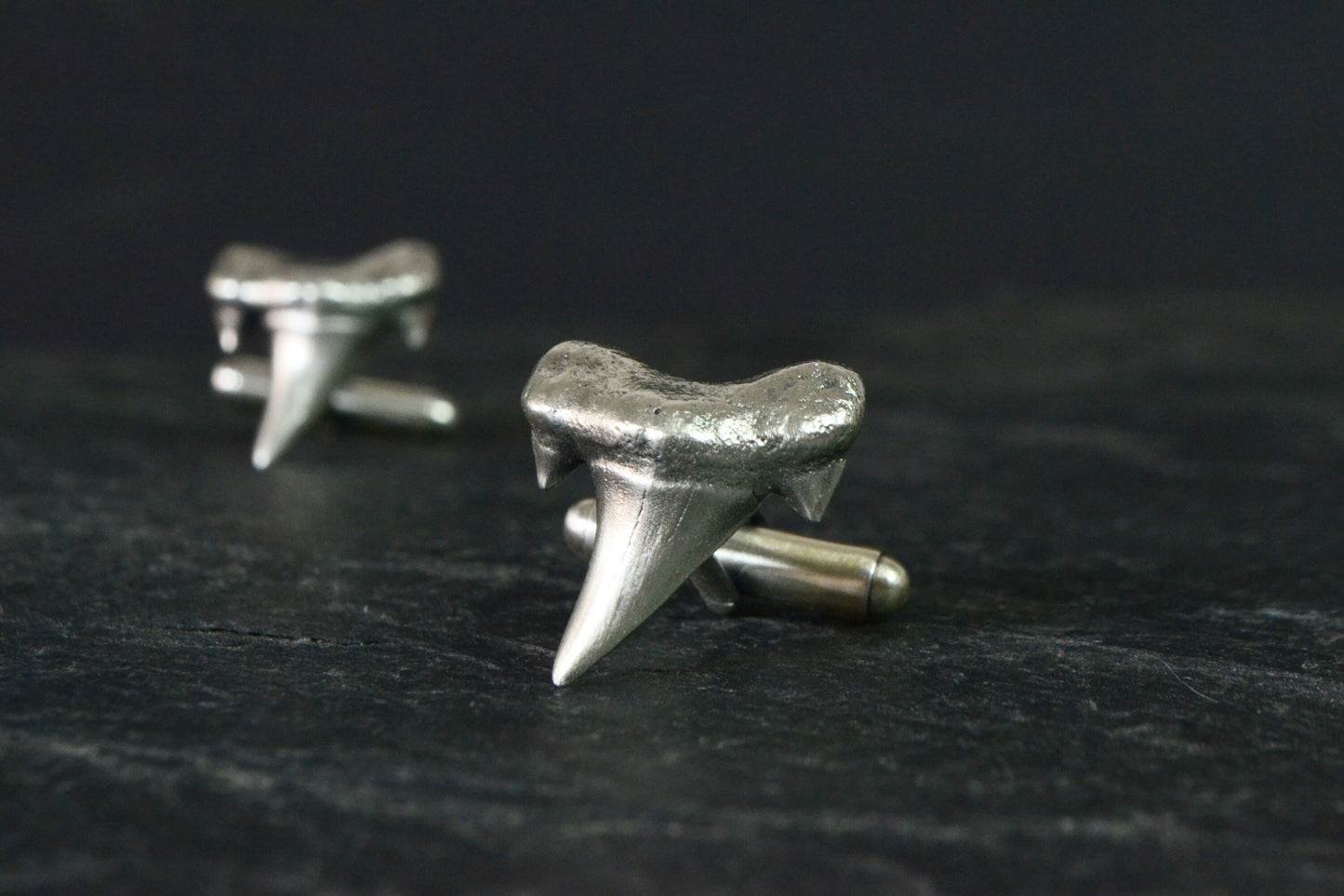 Surfer Shark Tooth Cufflinks 925 Sterling Silver Shark Cuff Links Wedding Mens Gift Beach Jewelry