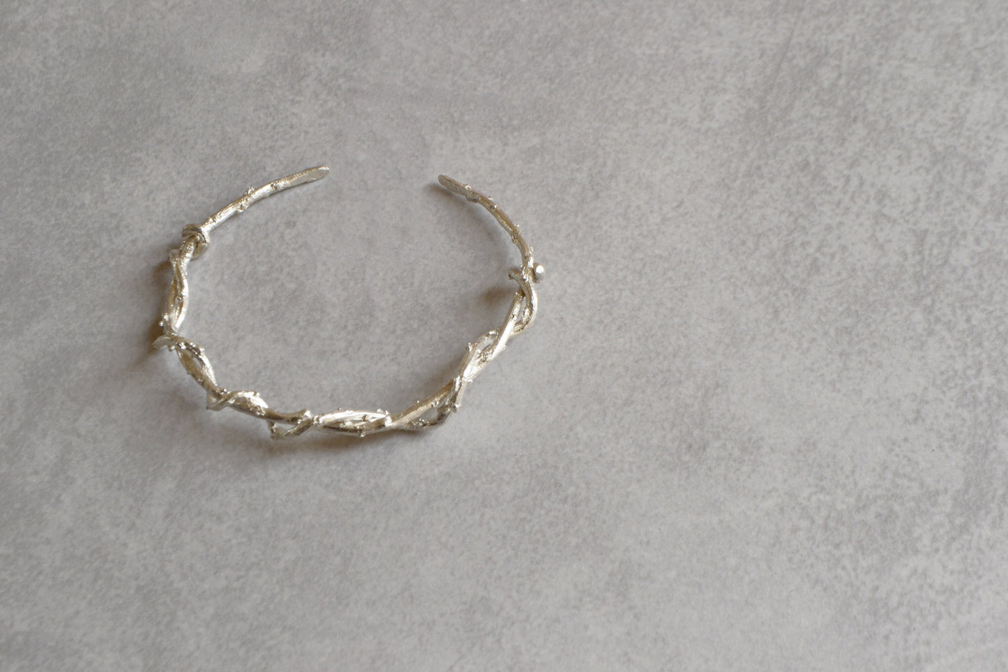 Twig Bracelet, Sterling silver Tree Branch Bracelet, Elven Bangle Bracelet, Wedding Cuff Bracelet Woodland