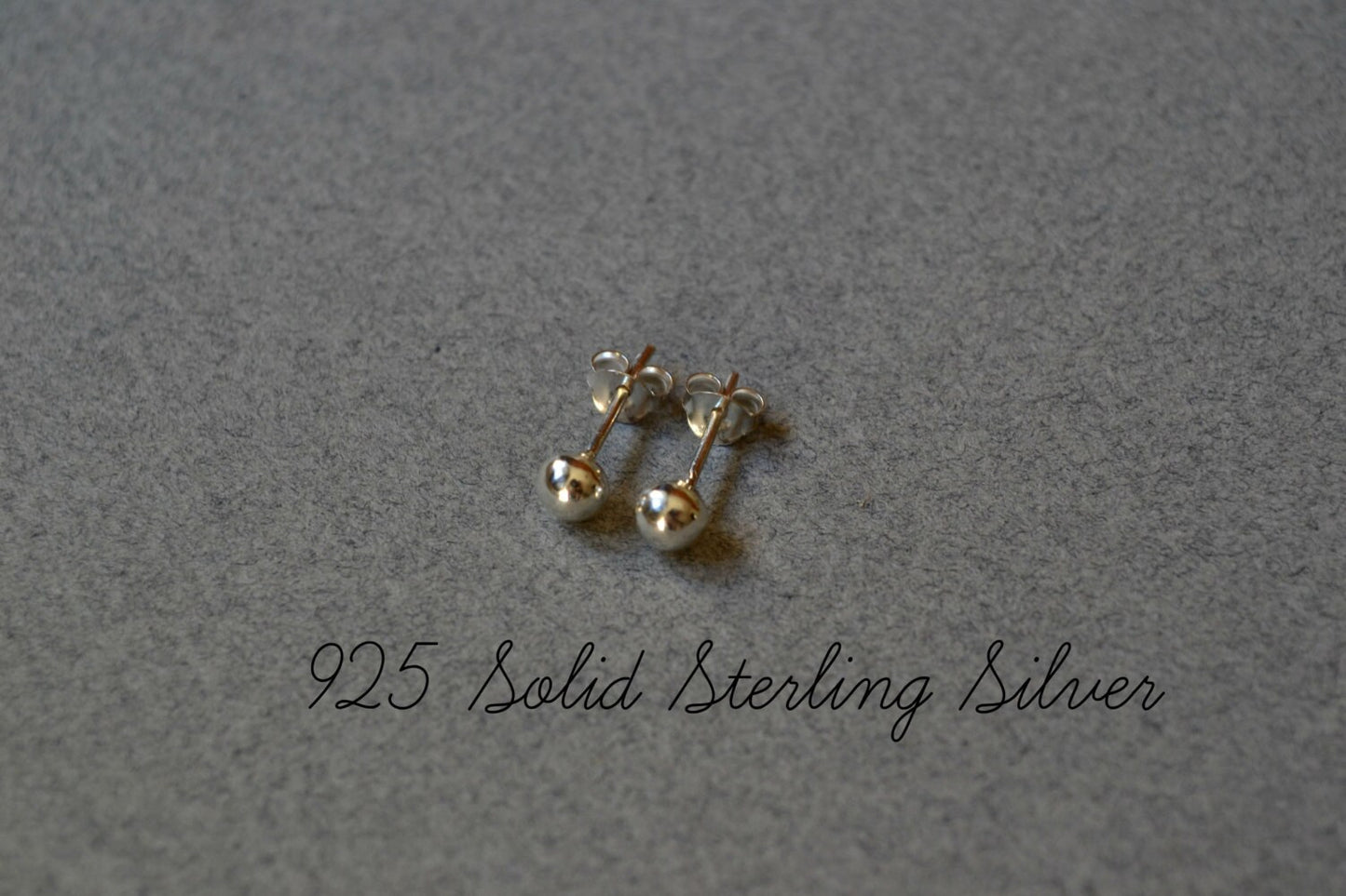 Silver Ball Stud Earrings, Sterling Silver Studs, Silver Ball Studs, Silver Ball Earrings, Simple Minimalist Earrings