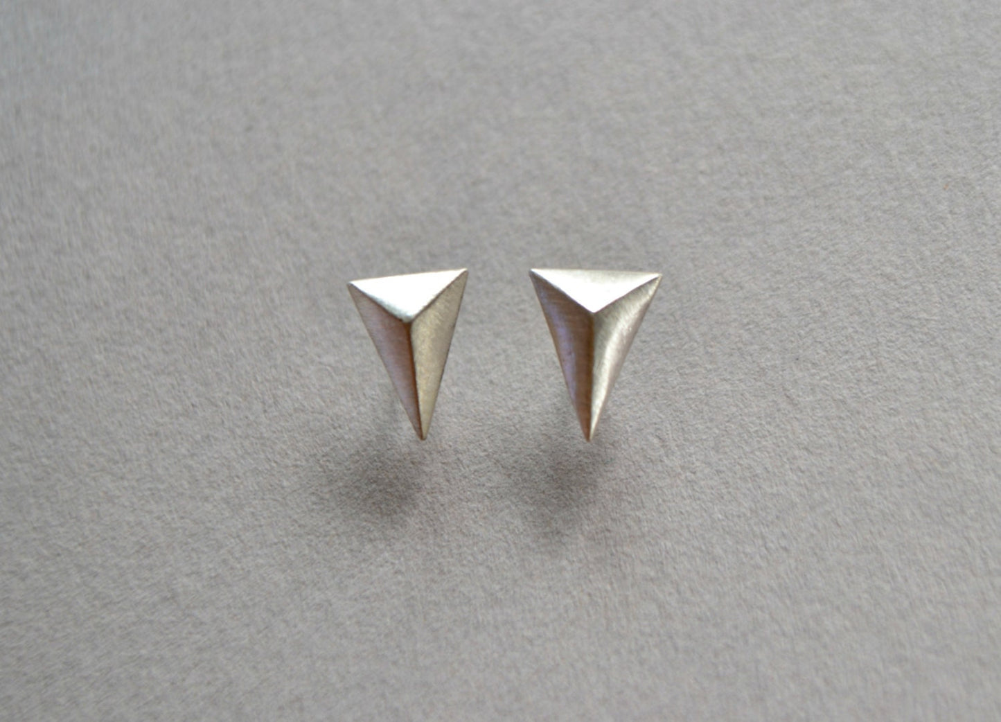 Sterling Silver Spike Stud Earrings, Mens Earrings, Pyramid Earrings, Triangle Earring, Edgy Stud Earrings, Tribal Minimal Earrings